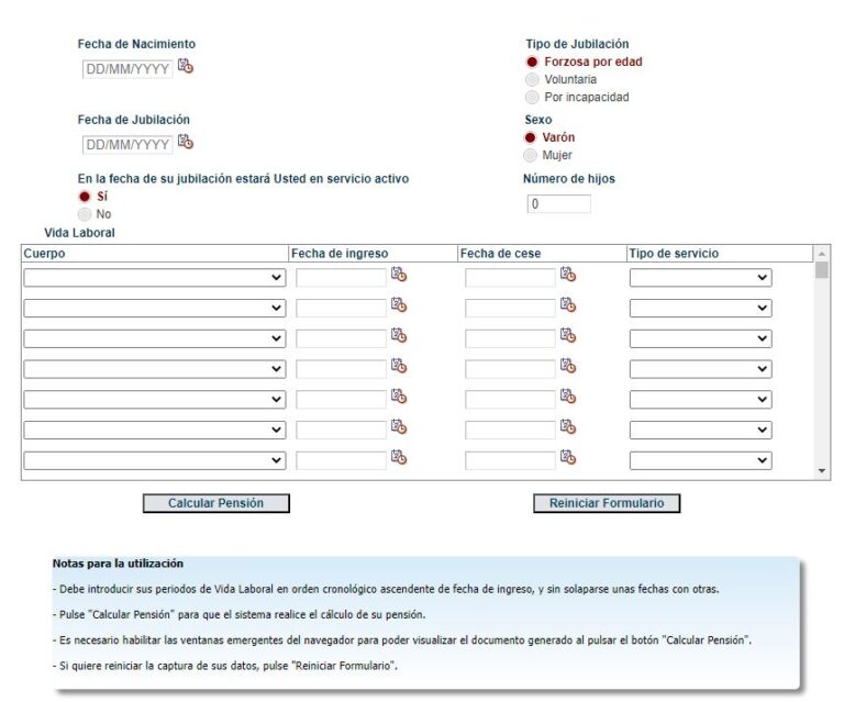 Simulador de Jubilación MUFACE TuJubilación